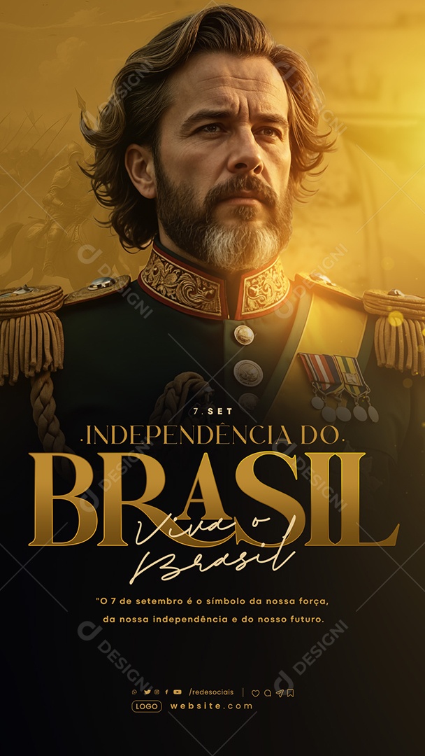 Story Dia da Independência do Brasil 07 de Setembro o Símbolo da nossa Força Social Media PSD Editável