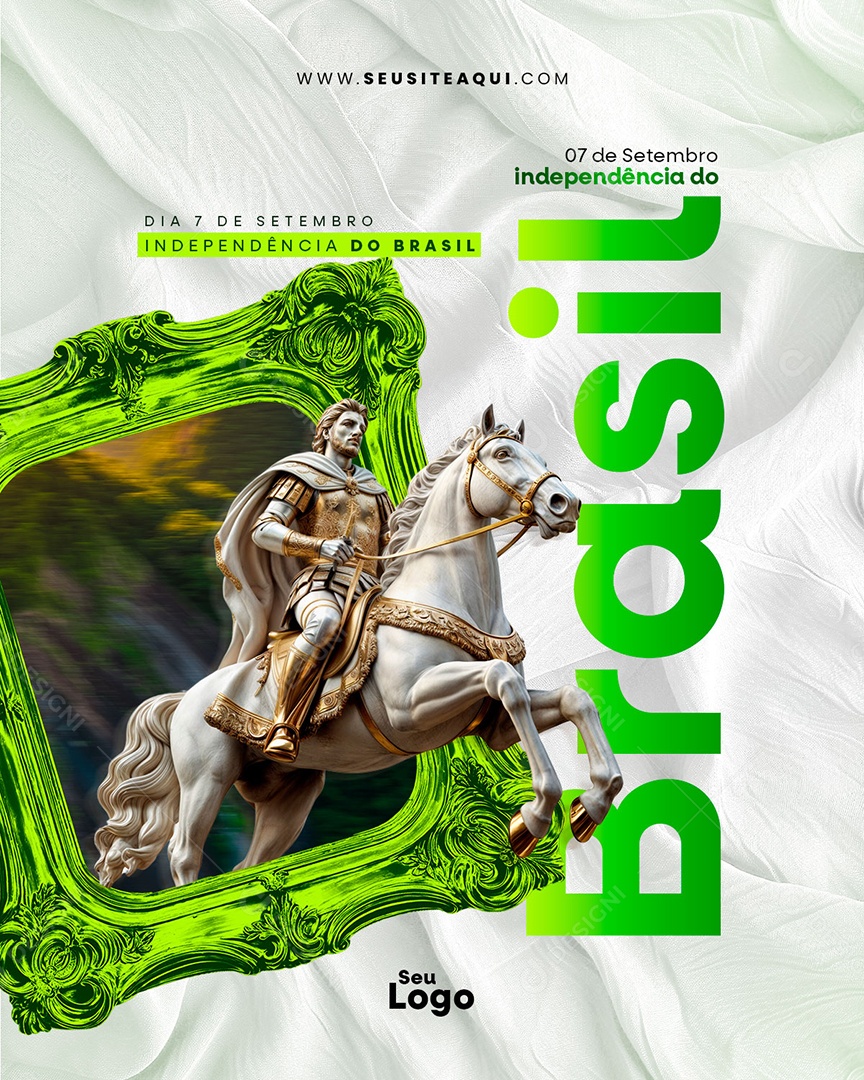 Dia da Independência do Brasil 07 de Setembro Social Media PSD Editável
