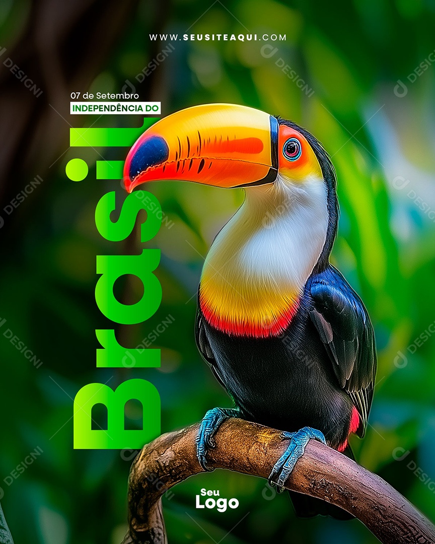 Independência do Brasil 07 de Setembro Social Media PSD Editável