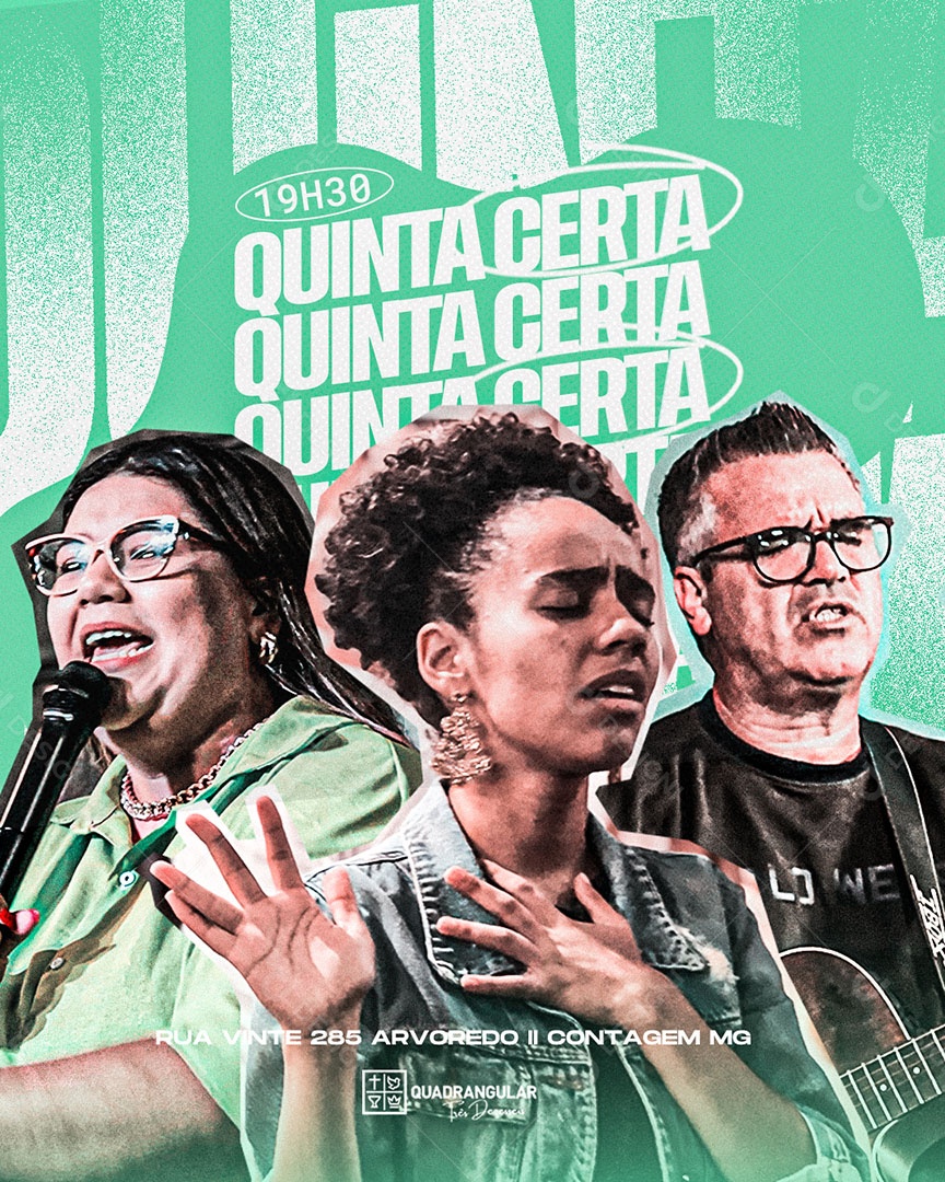 Gospel Quinta Social Media PSD Editável
