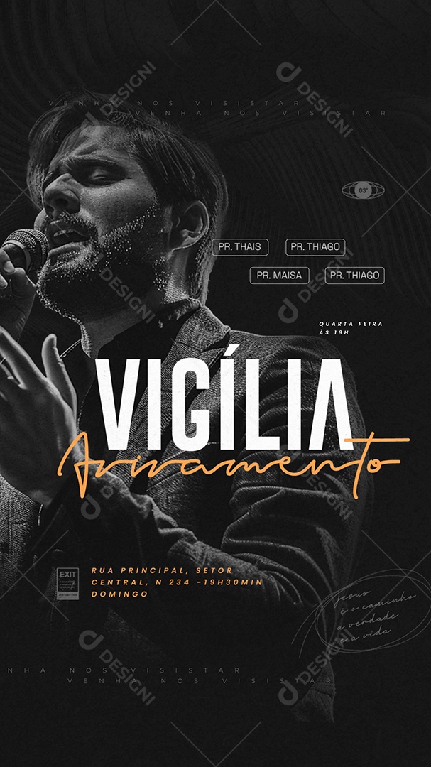 Story Vigília Avivamento Social Media PSD Editável