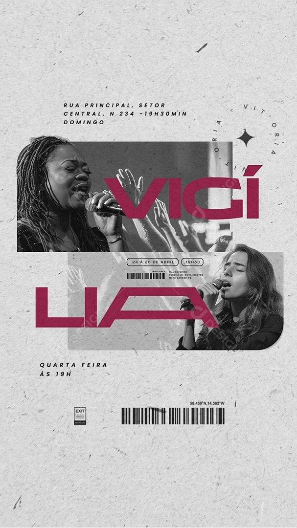 Story Vigília Quarta Feira Social Media PSD Editável