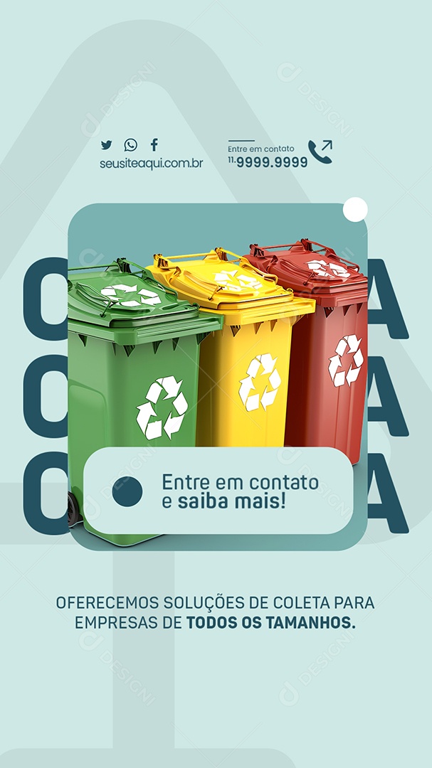 Story Coleta de Lixo Oferecemos Soluções de Coleta Social Media PSD Editável