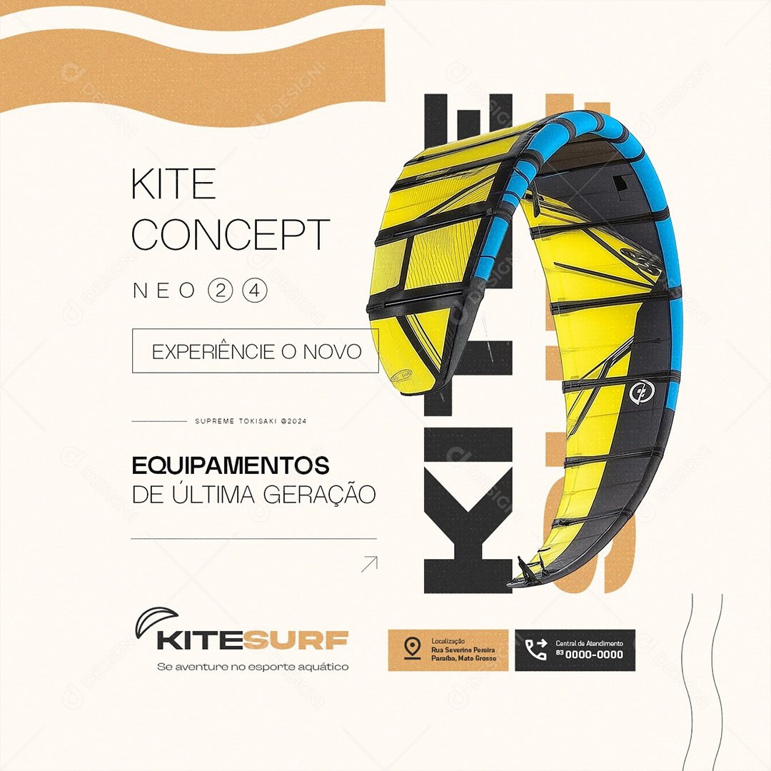 Aulas de Surf Equipamentos de Última Geração Social Medai PSD Editável