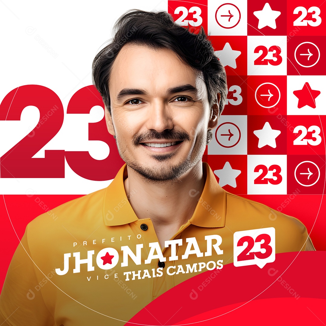 Política Eleição Perfil Prefeito Jhonatar Vice Thais Campos Social Media PSD Editável