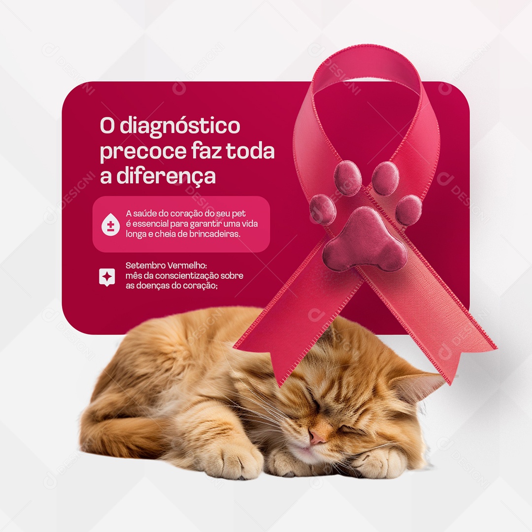 Setembro Vermelho O Diagnóstico Precoce Faz Toda a Diferença Social Media PSD Editável