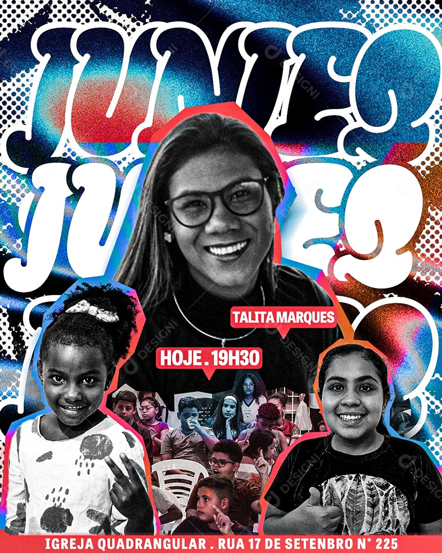 Gospel Culto Social Media PSD Editável