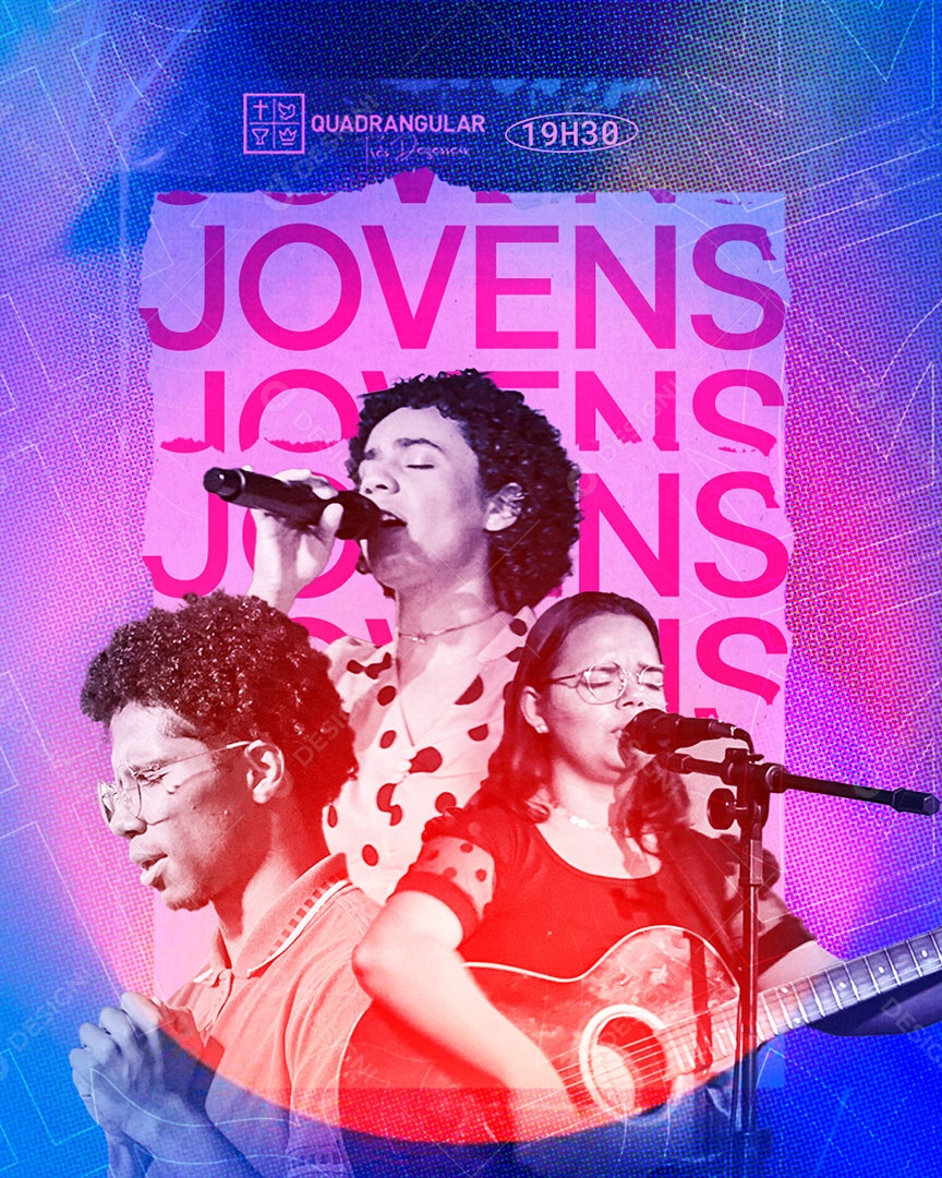 Gospel Culto Dos Jovens Social Media PSD Editável