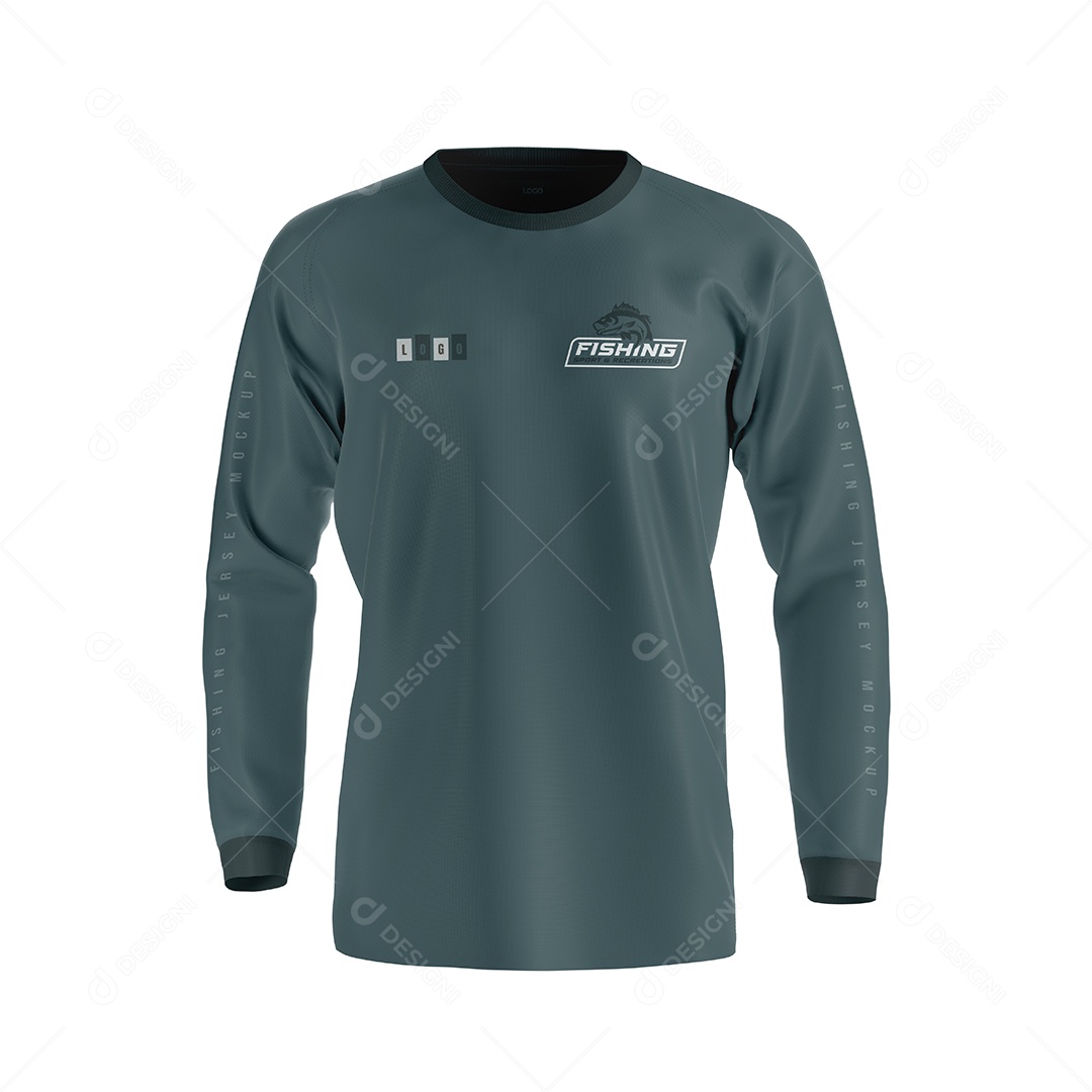 Camisa de Pesca Mockup PSD Editável