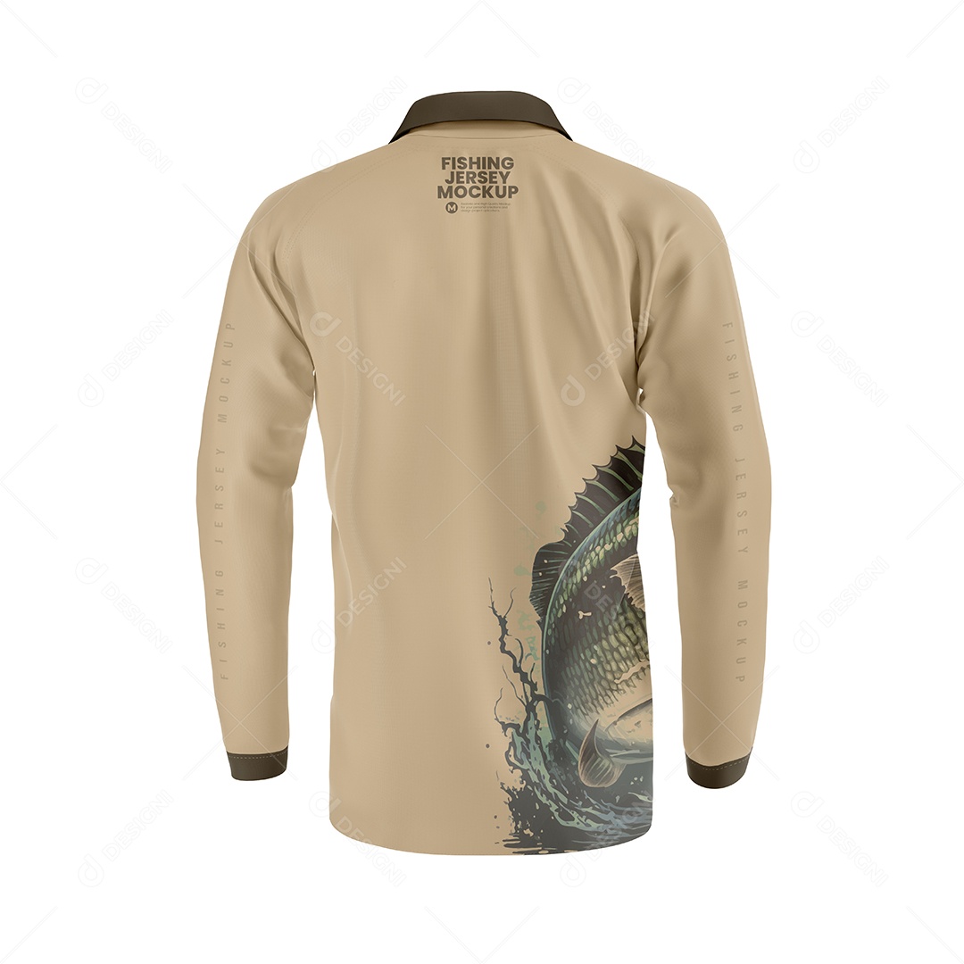 Camisa de Pesca Mockup PSD Editável