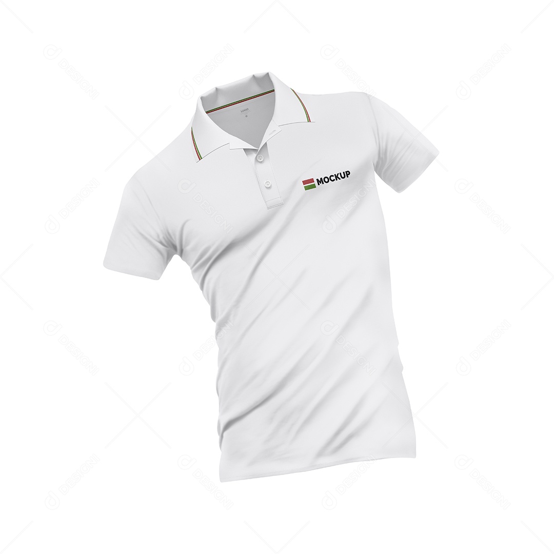 Modelo de Camiseta Polo Mockup PSD Editável