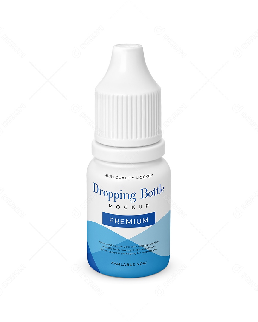 Frasco Conta Gotas de Plástico Mockup PSD Editável