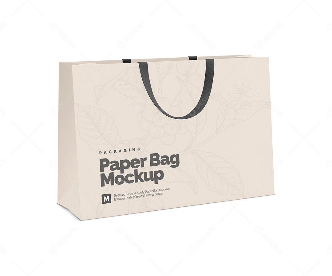 Sacola de Compras PSD Editável Mockup