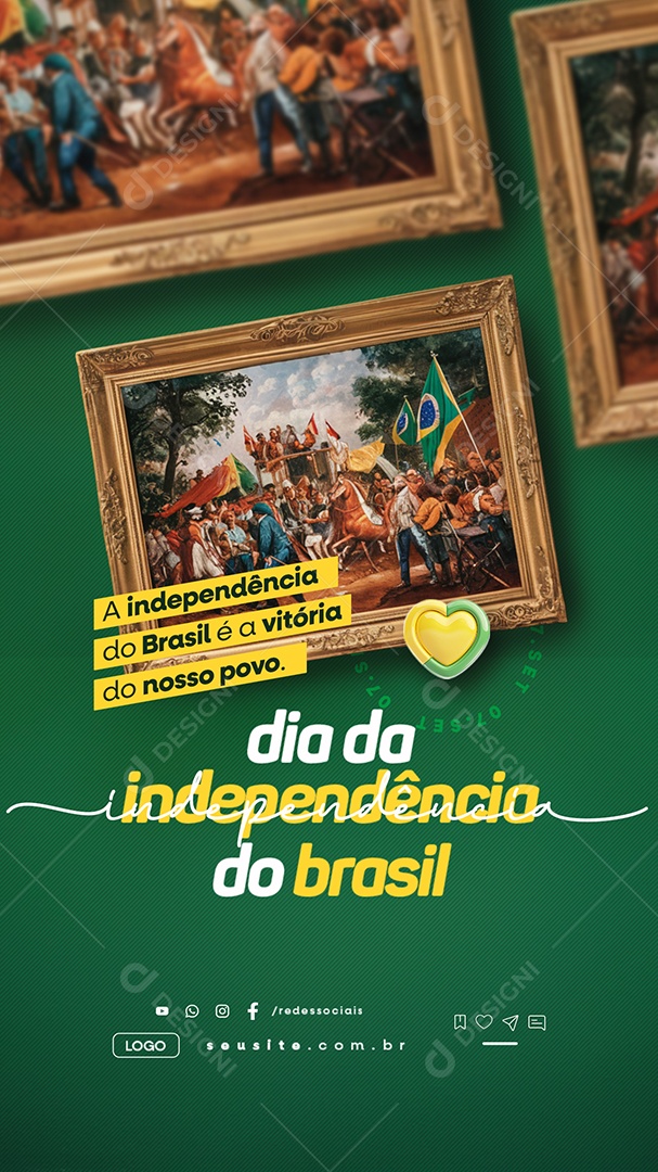 Story Dia da Independência do Brasil 07 de Setembro Social Media PSD Editável