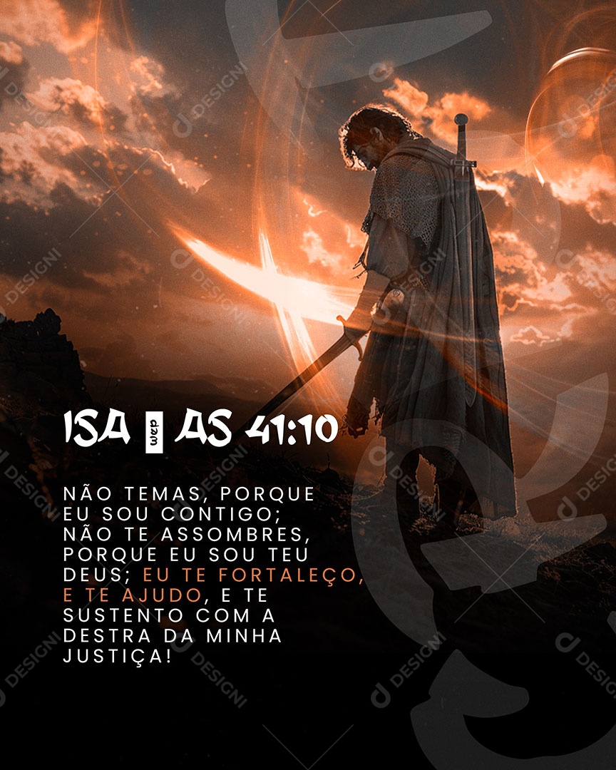 Igreja Eu Te Fortaleço e Te Ajudo Social Media PSD Editável