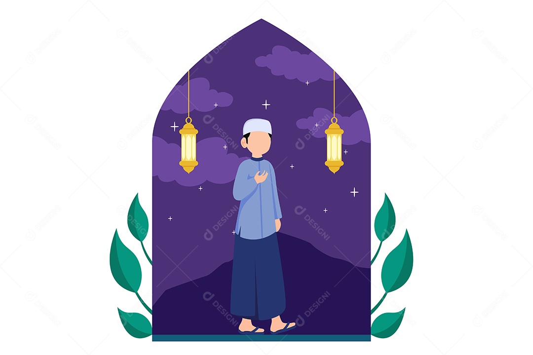 Conceito de Ilustração do Ramadan Vetor EPS