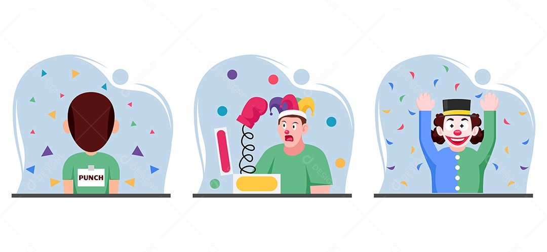 Ilustração do Dia da Mentira 01 de Abril Vetor EPS