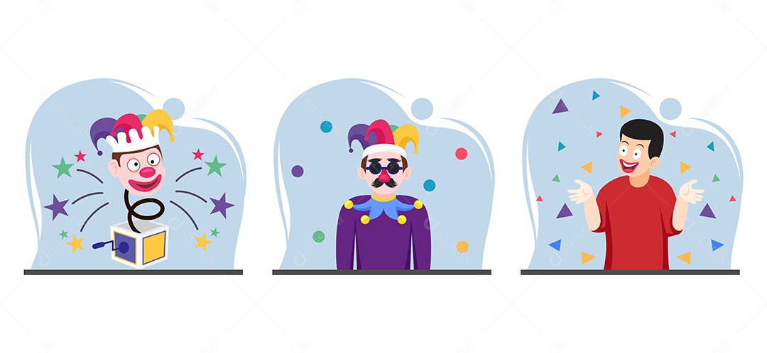 Ilustração do Dia da Mentira 01 de Abril Vetor EPS