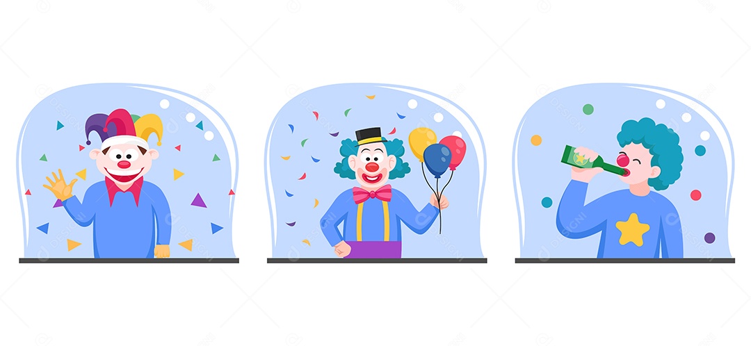 Ilustração do Dia da Mentira 01 de Abril Vetor EPS