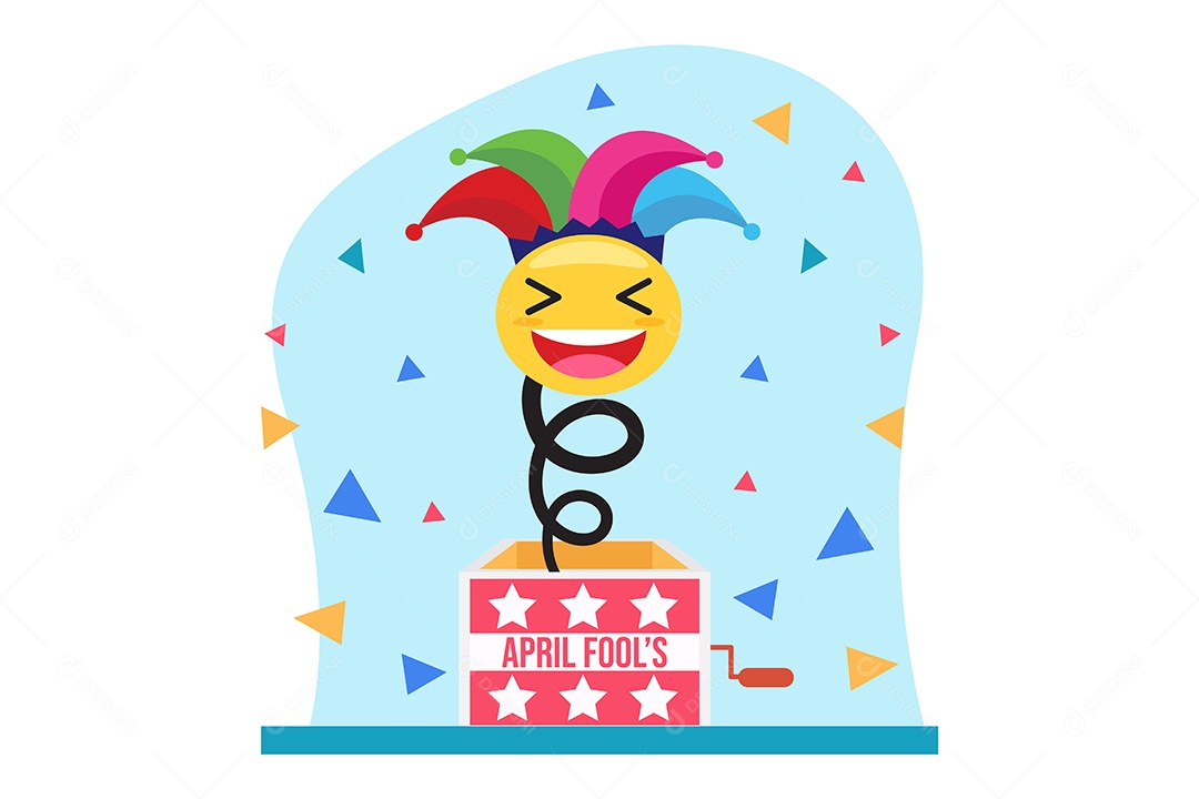 Ilustração do Dia da Mentira 01 de Abril Vetor EPS