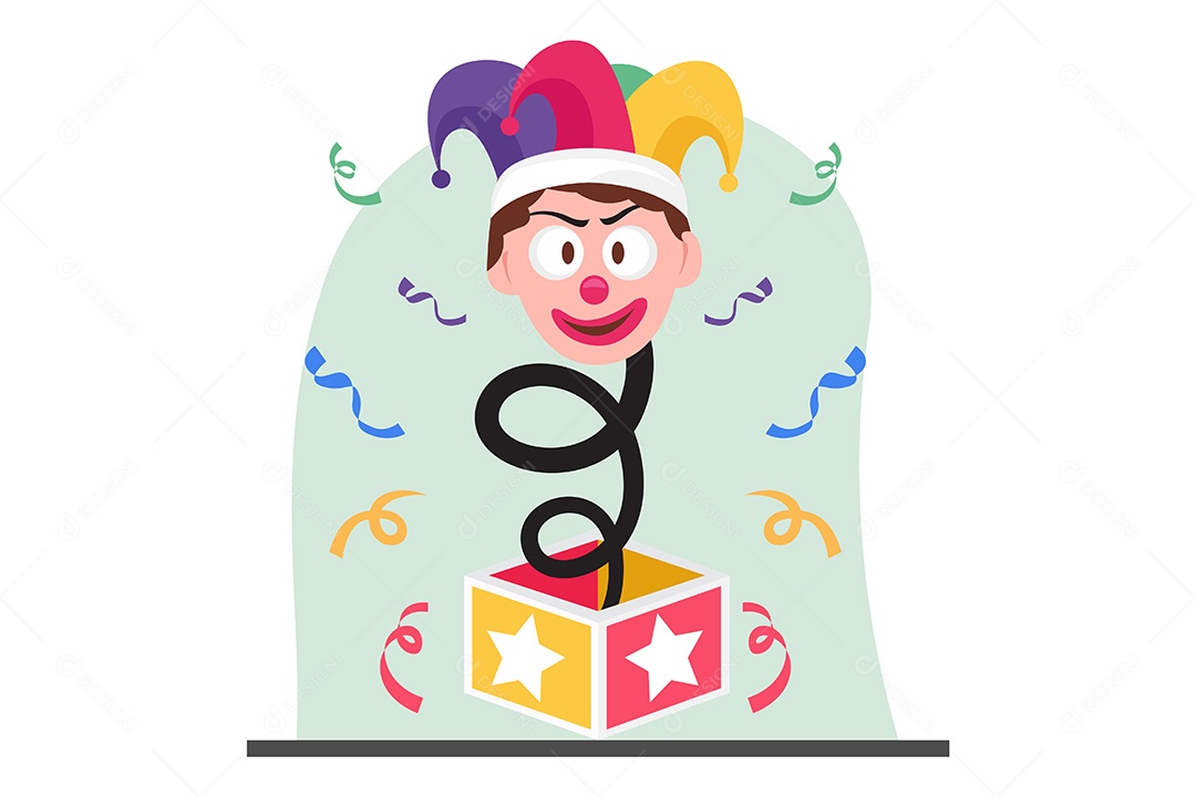 Ilustração do Dia da Mentira 01 de Abril Vetor EPS