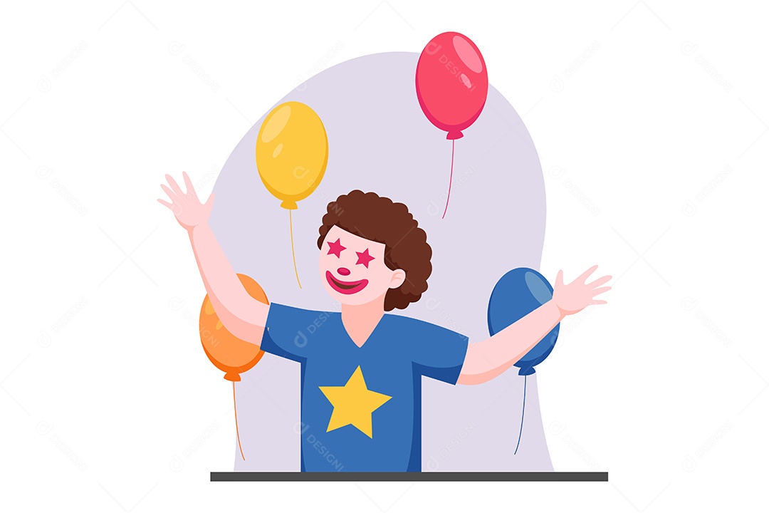 Ilustração do Dia da Mentira 01 de Abril Vetor EPS