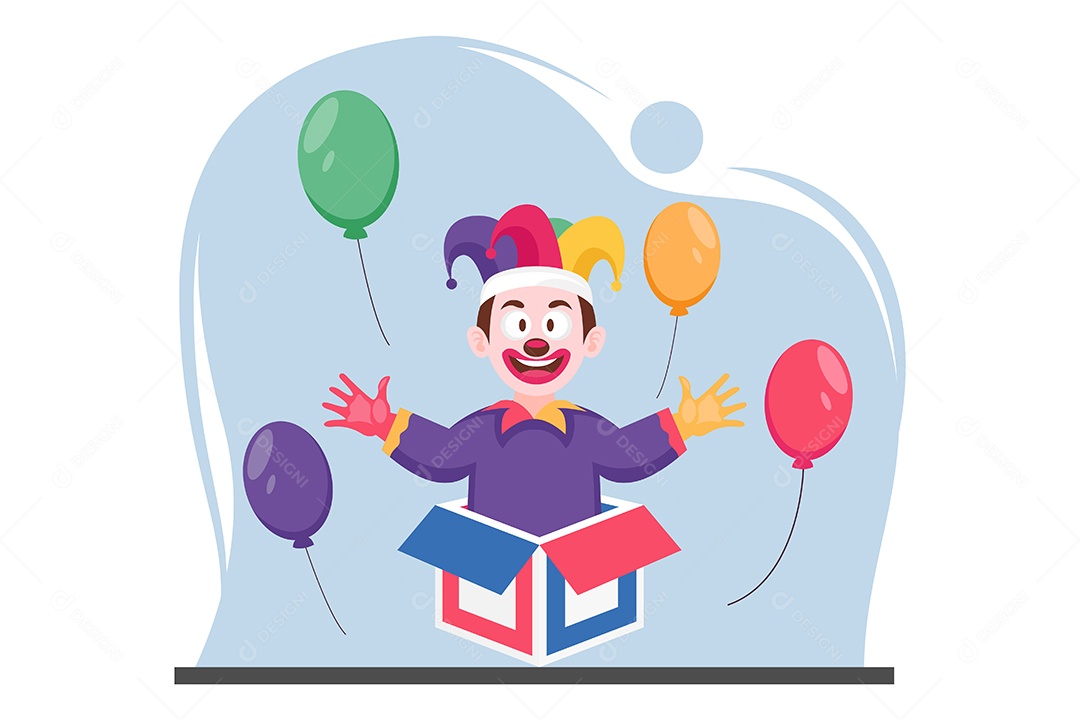 Ilustração do Dia da Mentira 01 de Abril Vetor EPS