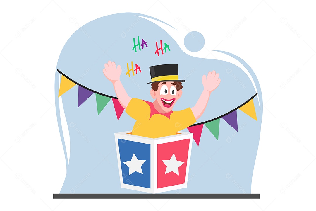 Ilustração do Dia da Mentira 01 de Abril Vetor EPS