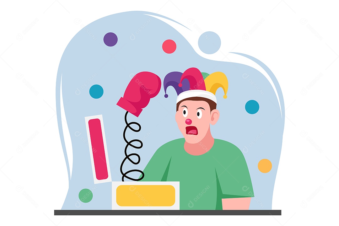 Ilustração do Dia da Mentira 01 de Abril Vetor EPS