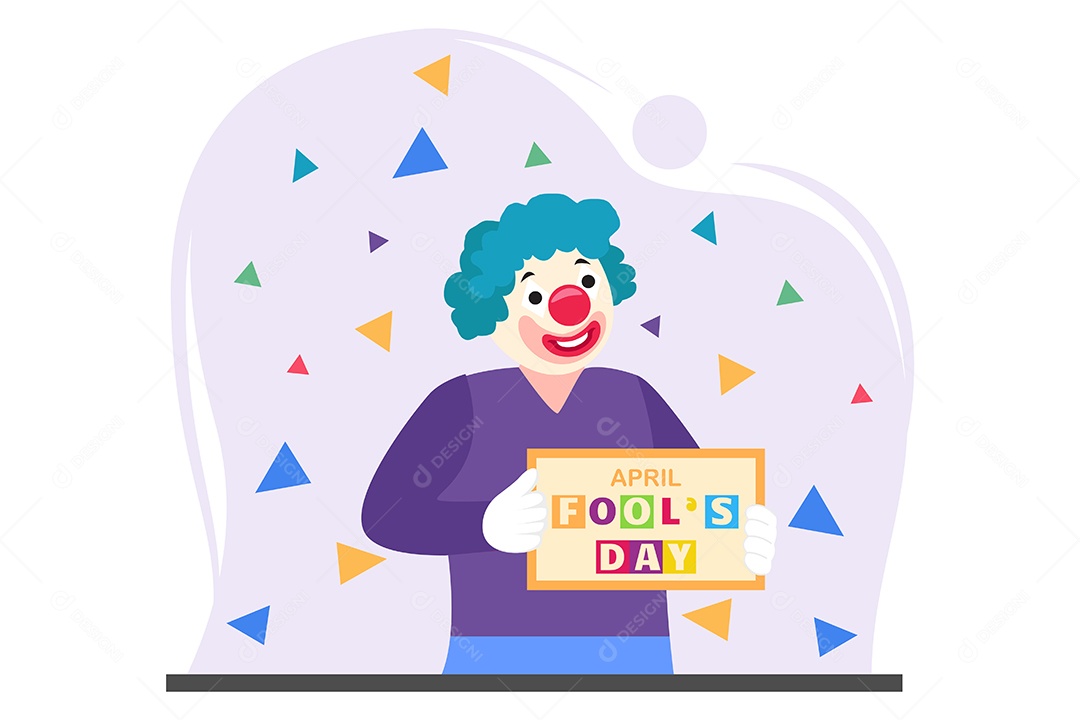 Ilustração do Dia da Mentira 01 de Abril Vetor EPS