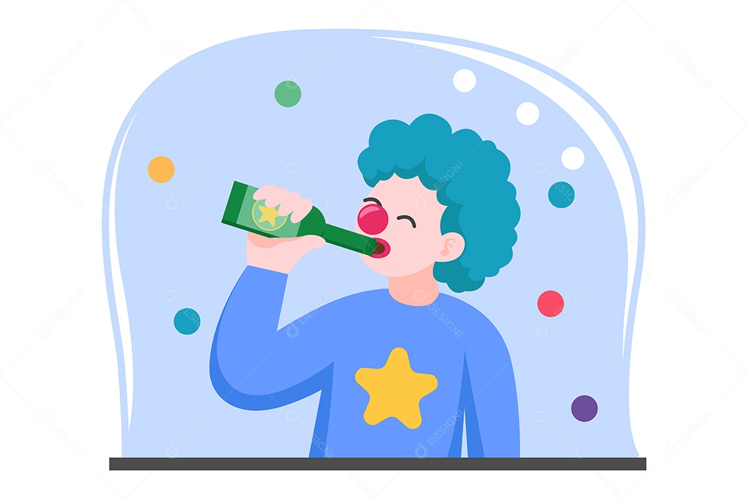 Ilustração do Dia da Mentira 01 de Abril Vetor EPS