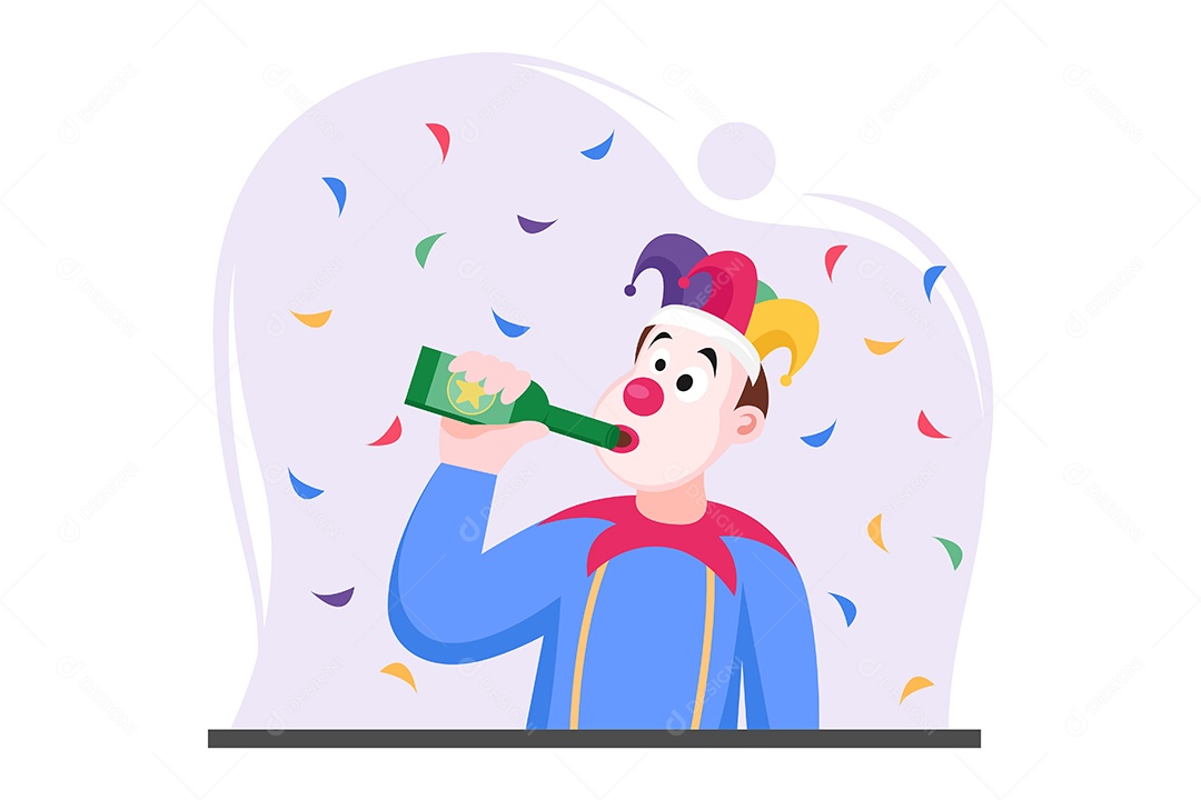 Ilustração do Dia da Mentira 01 de Abril Vetor EPS