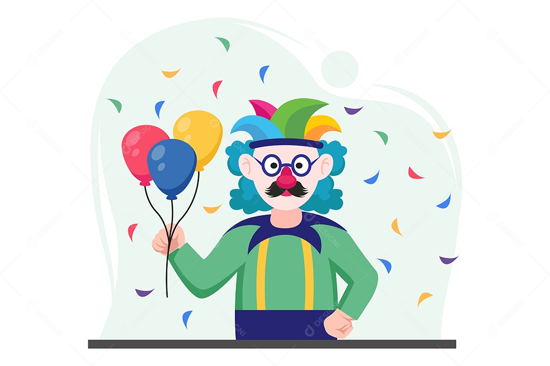 Ilustração do Dia da Mentira 01 de Abril Vetor EPS