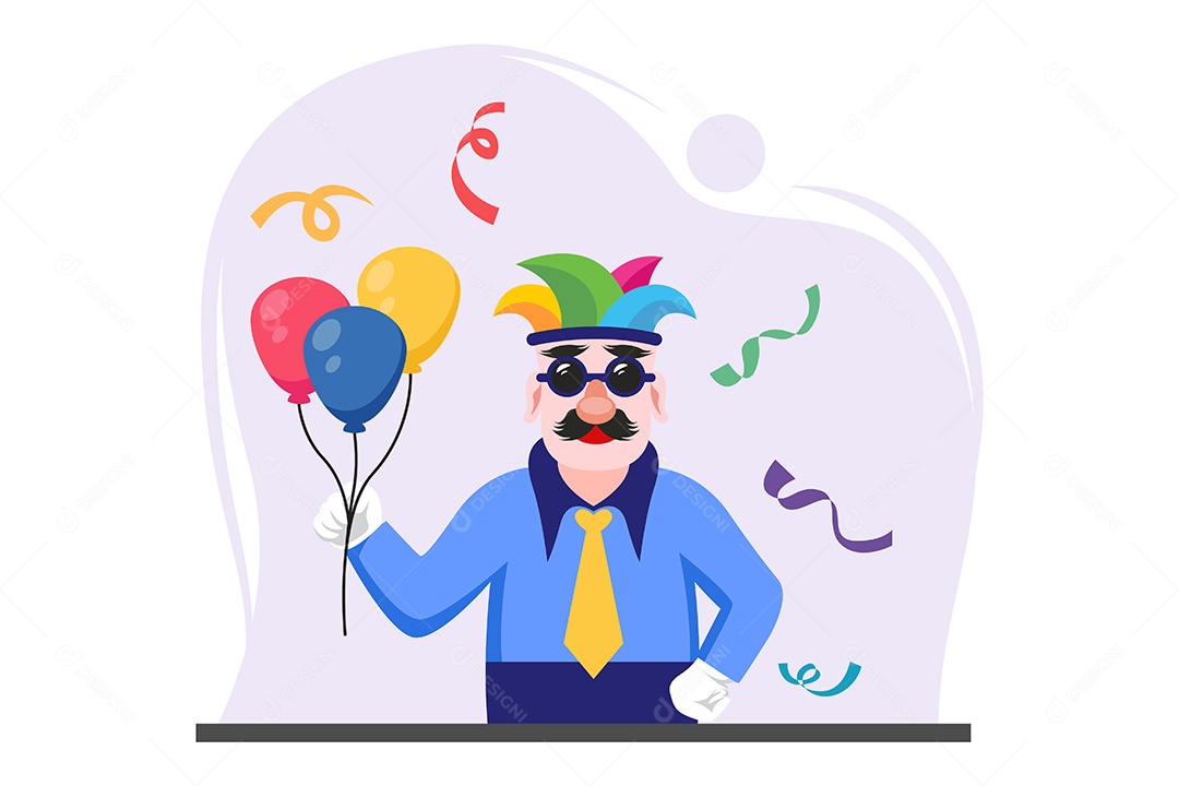 Ilustração do Dia da Mentira 01 de Abril Vetor EPS