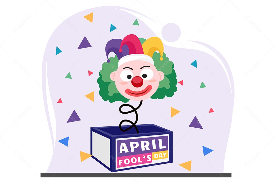 Ilustração do Dia da Mentira 01 de Abril Vetor EPS