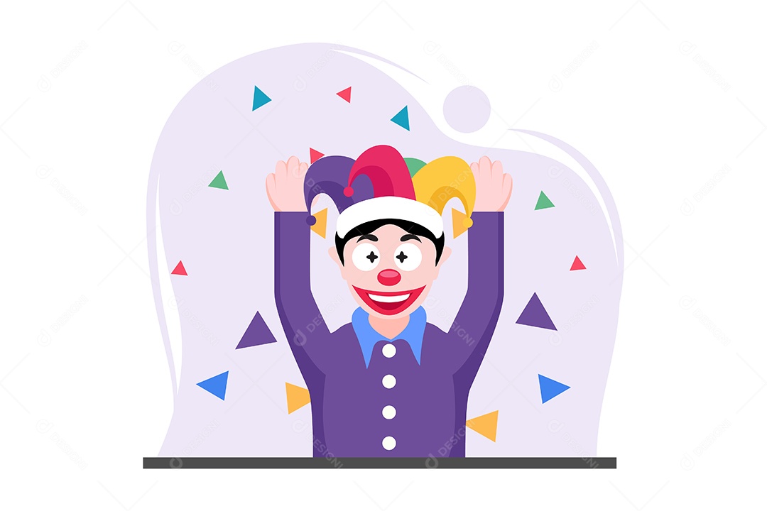 Ilustração do Dia da Mentira 01 de Abril Vetor EPS