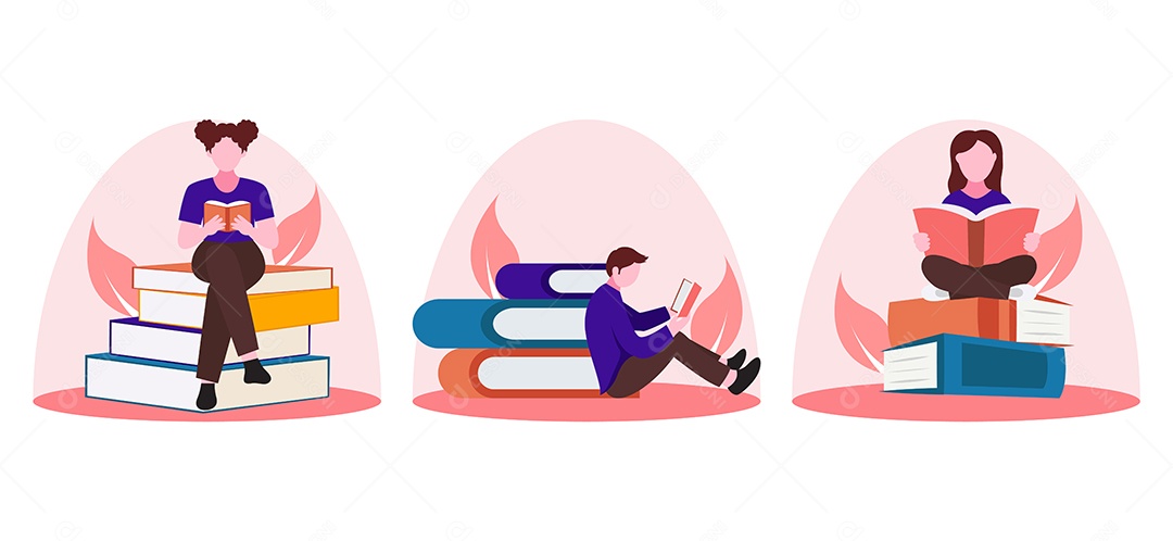 Ilustração do Dia Mundial do Livro Vetor EPS