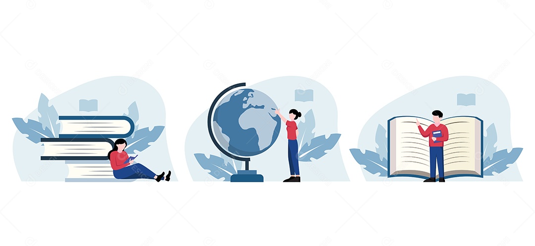 Ilustração do Dia Mundial do Livro Vetor EPS