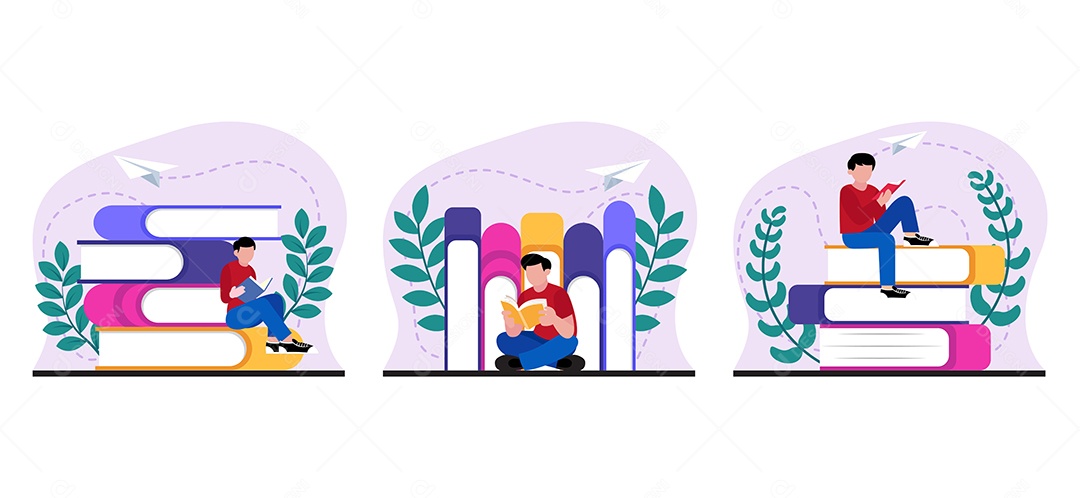 Ilustração do Dia Mundial do Livro Vetor EPS