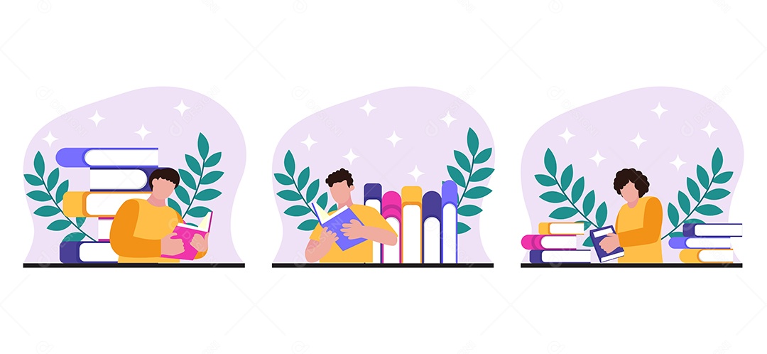 Ilustração do Dia Mundial do Livro Vetor EPS