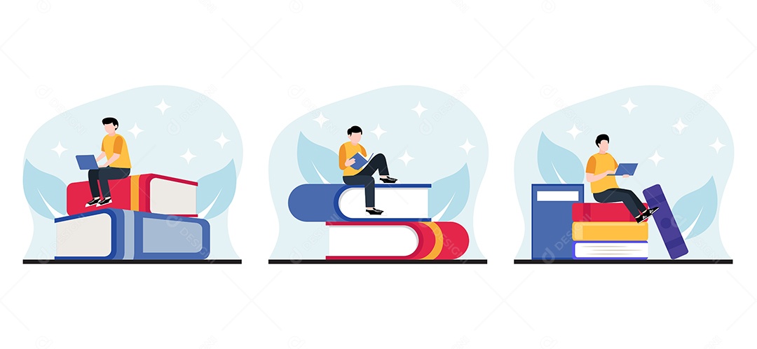 Ilustração do Dia Mundial do Livro Vetor EPS