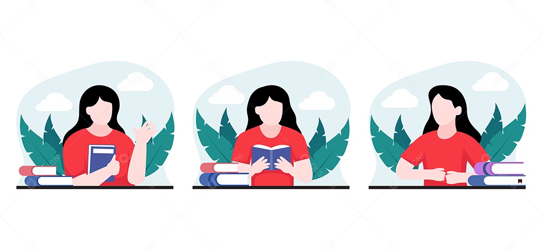 Ilustração do Dia Mundial do Livro Vetor EPS