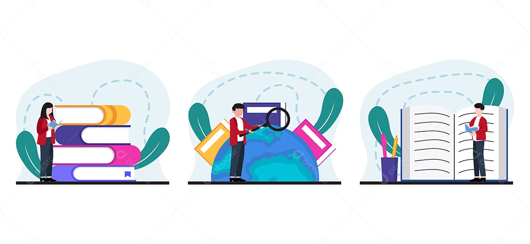 Ilustração do Dia Mundial do Livro Vetor EPS