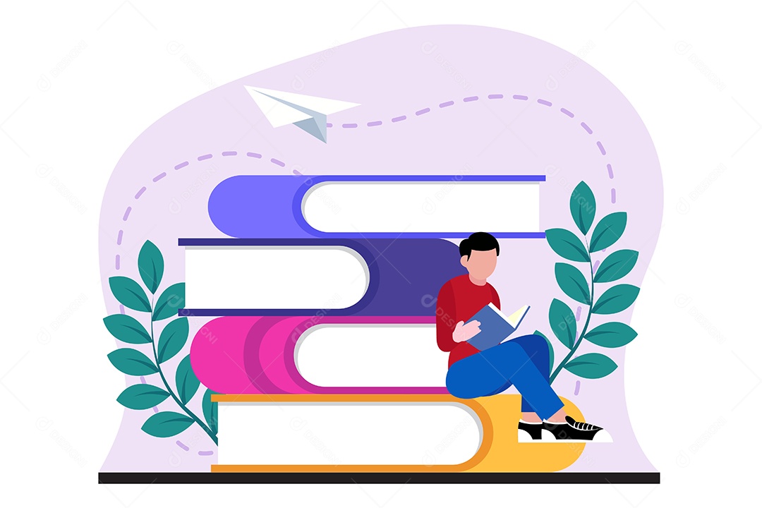 Ilustração do Dia Mundial do Livro Vetor EPS