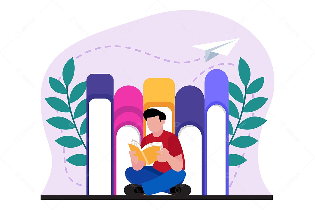 Ilustração do Dia Mundial do Livro Vetor EPS