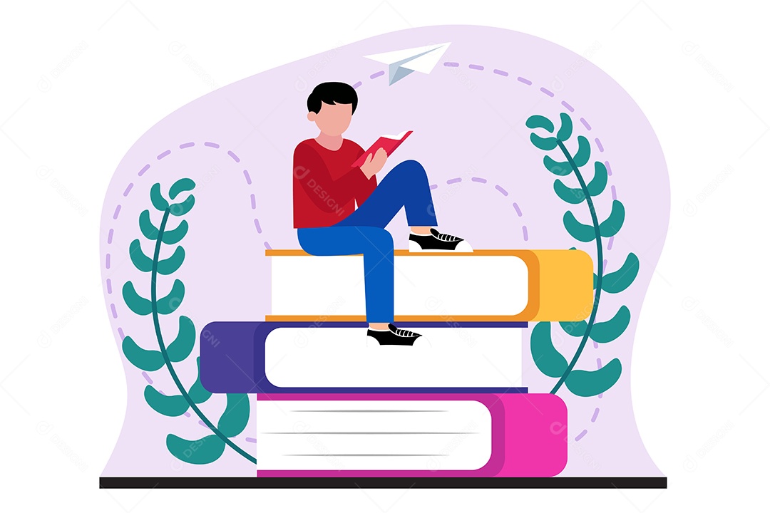 Ilustração do Dia Mundial do Livro Vetor EPS