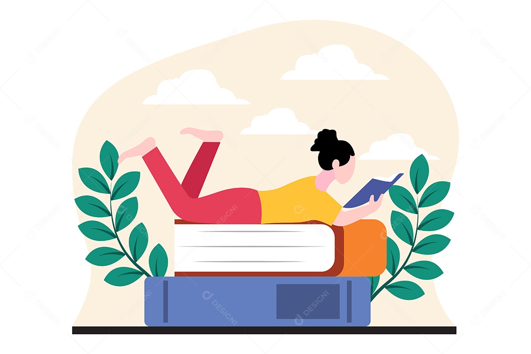 Ilustração do Dia Mundial do Livro Vetor EPS