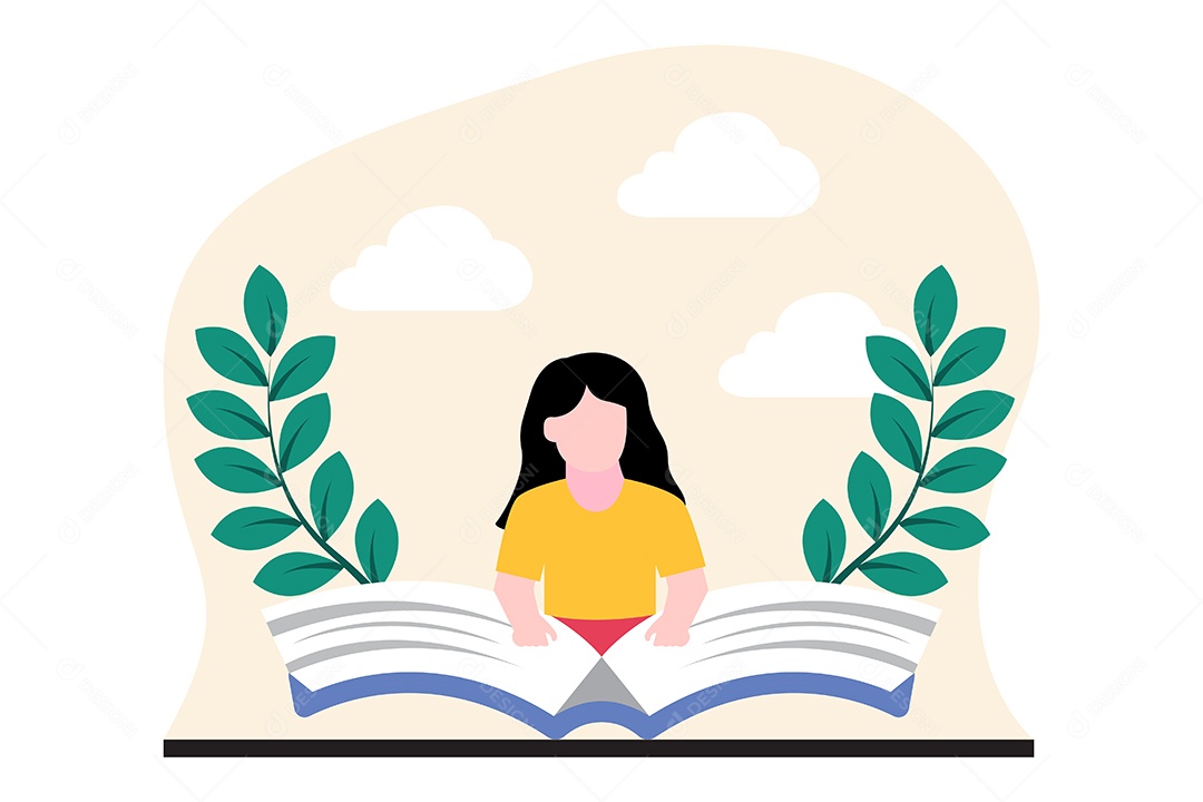 Ilustração do Dia Mundial do Livro Vetor EPS