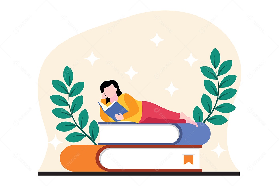 Ilustração do Dia Mundial do Livro Vetor EPS