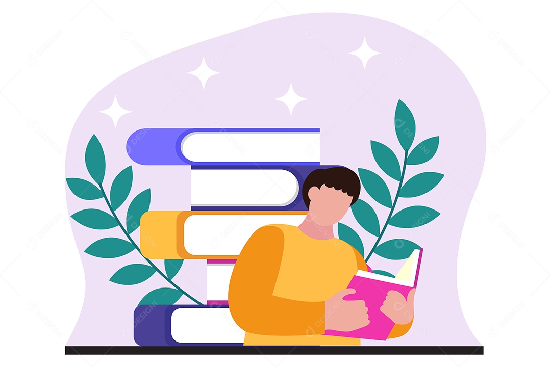 Ilustração do Dia Mundial do Livro Vetor EPS